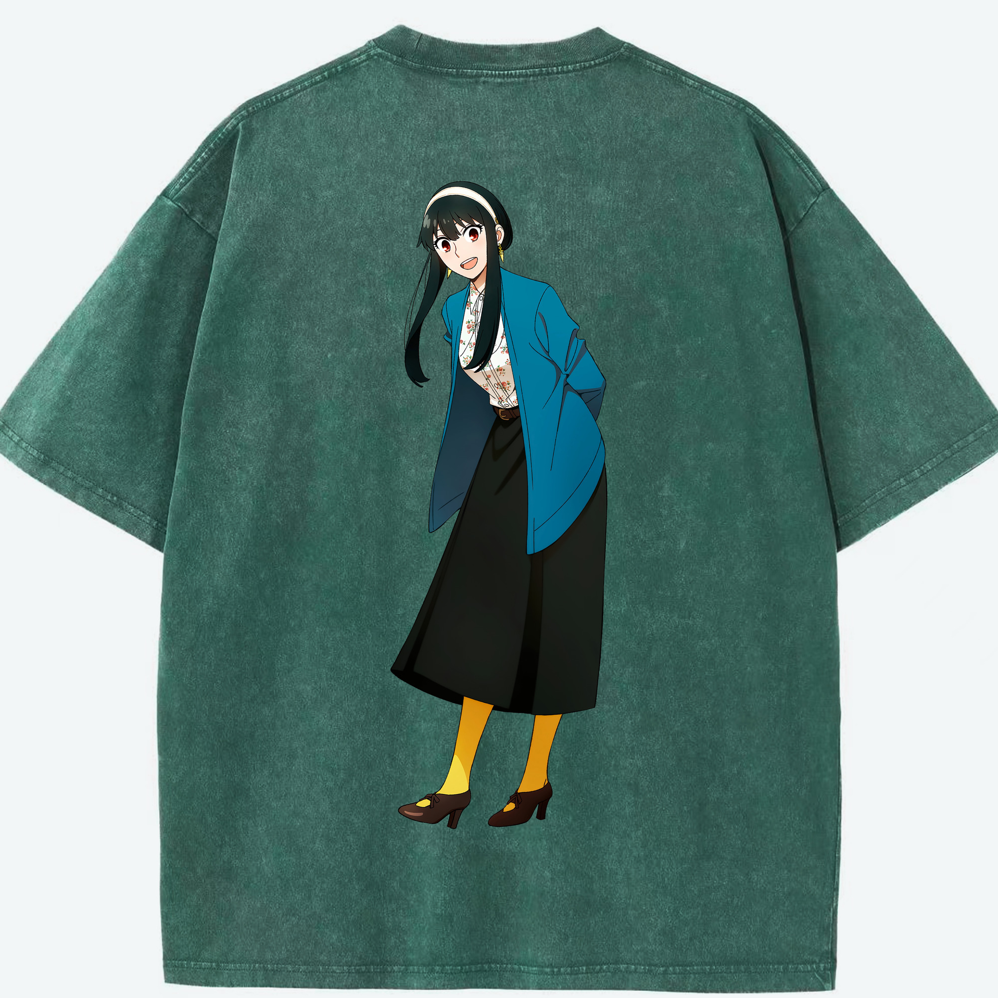 （画像用） SPY×FAMILY间谍家家酒 綿100% ヴィンテージ風 半袖Tシャツ（背面プリント）